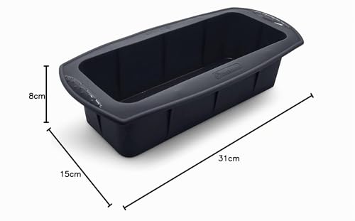 Miniatura 9 de Backhaus Flexbake Molde De Silicona Para Pan Y Bizcocho 26 Cm Reforzado Estructura Antideformación, Antiadherente, Sin Bpa, 100 Silicona Platino Apto Horno Y Lavavajillas Negro