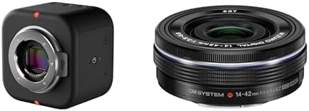 Logitech for Creators Mevo Core Wireless Live Streaming Camera + OM System Olympus M.Zuiko Digital 14-42mm F3.5-5.6 EZ Lens