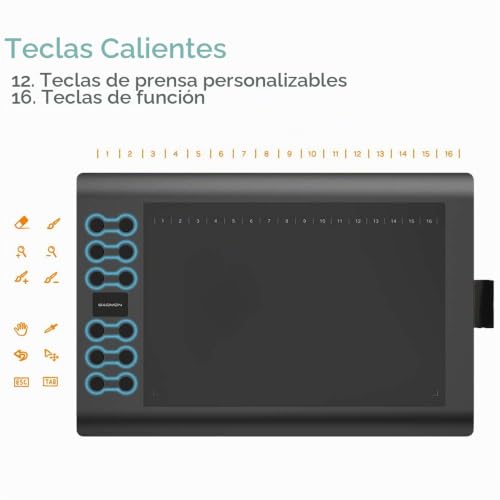 Tableta gráfica GAOMON M106K Pro de 10 pulgadas, compatible con Android y Windows 2