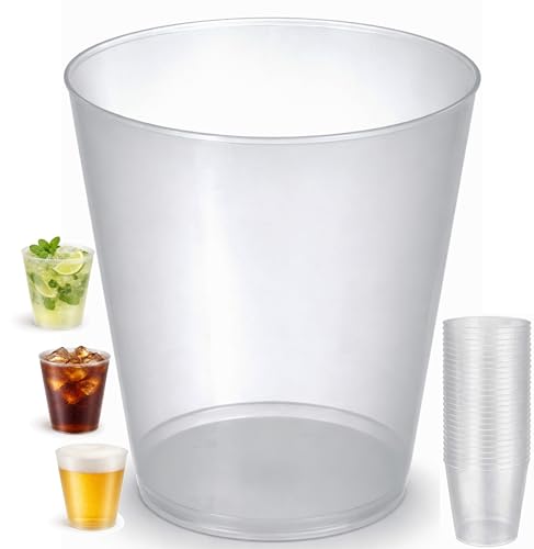 100 Vasos de Plastico Duro - Sidra/Mojito 50 cl - Envio 24h - 100 uds - Reutilizables - Plástico Duro Resistente - Uso en Fiestas, Cumpleaños, Festivales, Cerveza, Copas (100 Moj, Transparente)