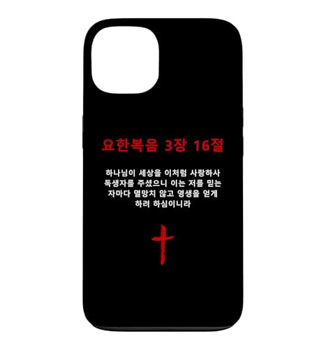 John 3:16 ? Korean Christian Evangelism Gospel Bible Verse �X�}�z�P�[�X iPhone 13 �p
