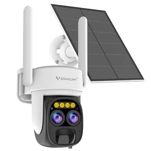 VSTARCAM 3MP Solar-Powered Security Camera, IP65 Protection & Cloud Storage