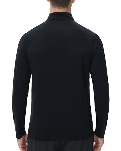 Roadbox UPF 50+ Long Sleeve Shirts for Men - Quarter Zip Pullover Quick Dry Rash Guard for Running Golf Fishing Workout3