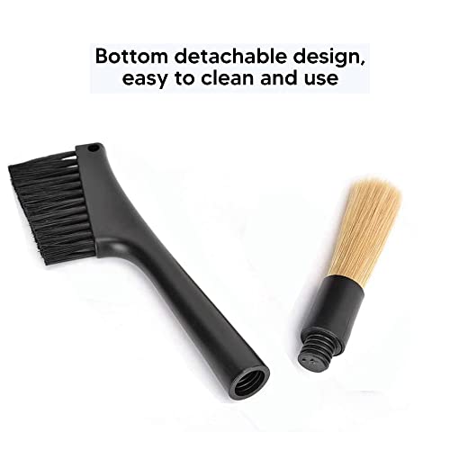 2 Pack Coffee Machine Cleaning Brush, Removable Dual Purpose Dusting Espresso Grinder Brush Accessories For Bean Grain Coffee Tool Barista #TOP5