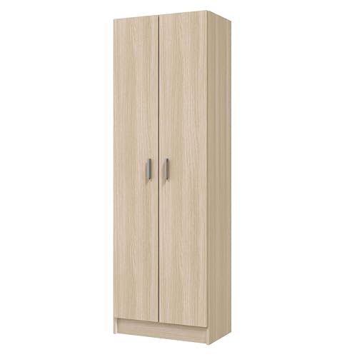 Auxiliar Multiusos Color Roble Fabricado en Melamina con Medidas 180x59   Almacenamiento Versátil