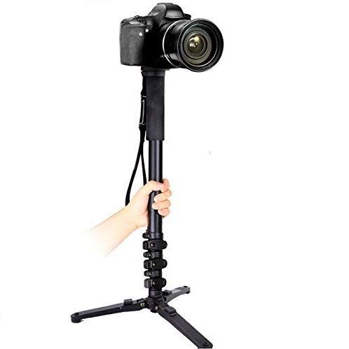 Noeler Camera Monopod 65" Telescoping DSLR Monopods with Removable Camera Tripod Base,Travel Portable Tripod Monopod with Folding Three Feet Support Stand for DSLR Camcorder Video