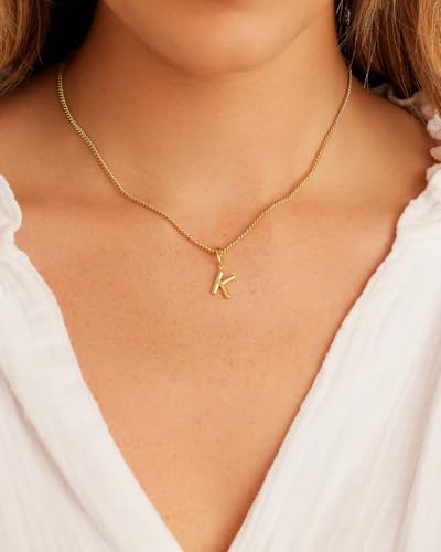 gorjana - Alphabet Helium Parker Charm - 18k Gold-Plated Finish - Initial Design Charm - Hinge Closure - Lightweight and Comfortable2