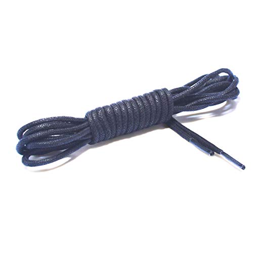 Aomidi Waxed Round Shoelaces (2 Pairs) - For Oxford Dress Shoes Boots Leather Shoe Laces (32" Inches (81 Cm), Tibetan Blue) #TOP3