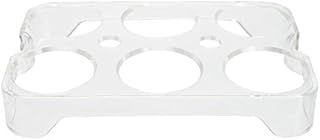 Cabilock Refrigerator Egg Tray Holds Up to 6 Eggs Plastic Egg Rack Egg Display Tray Stackable Egg Organizer for Fridge Kitchen Countertop Restaurant