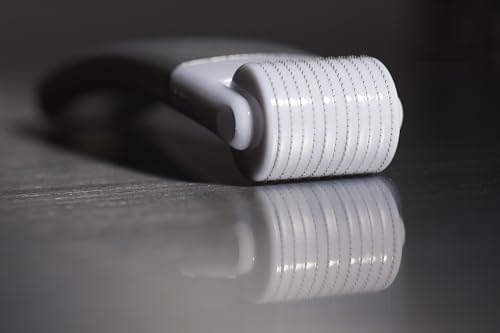 StackedSkincare Microneedling Roller with Replaceable 0.2mm Stainless Steel Needle Head - Gentle Micro Needle Roller for Face, Scalp & Body - Ergonomic Aluminum Handle for Smooth, Even, Radiant Skin