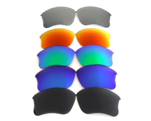 Galaxy Replacement lenses For Oakley Flak Jacket XLJ Polarized 100% UVAB Multi Color Selection... (s, _Black/Blue/Green/Silver/Red)