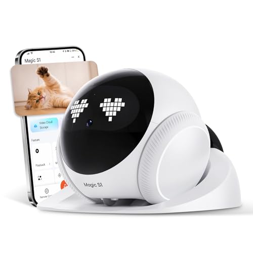 Orison Smart Mobile Pet Camera Robot 1080P HD Indoor Pet Camera for Home Auto Patrol & Auto Recharge Night Vision Two-Way Audio App Control Local Storage