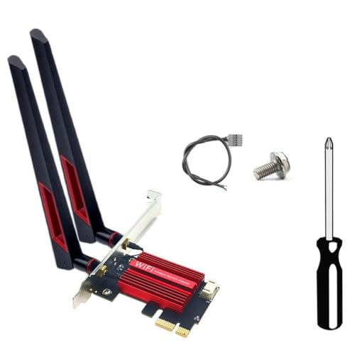 Adaptador WiFi 6 PCI-e AX200 Doble Banda Red Inalámbrica 802.11AX de 3000 Mbps con BT5.2 para PC