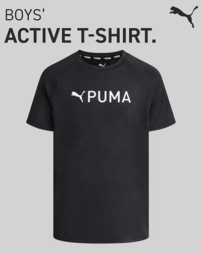 PUMA Boys Youth Dry Fit T-Shirt - Active Performance Short Sleeve Athletic Shirts for Teens (Size: 8-20)2