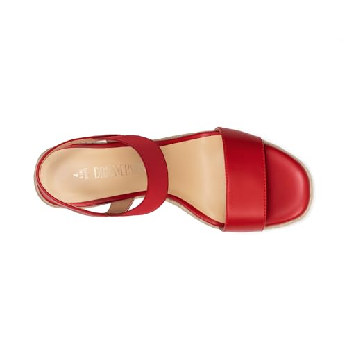 Image of DREAM PAIRS Womens Open Toe Espadrilles Dressy Platform Sandals Slip on Elastic Ankle Strap Wedges Sandals