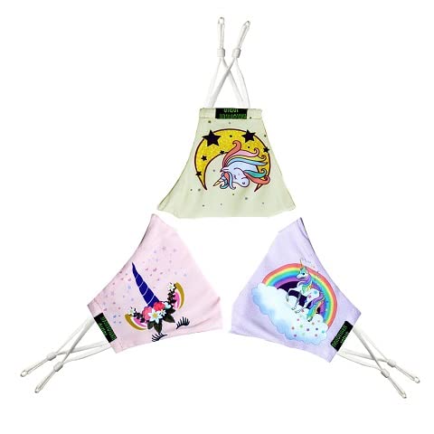 NANOFIBER washable and reusable N95 Fabric mask for kids with removable Nanotechnology filter, 3pc set