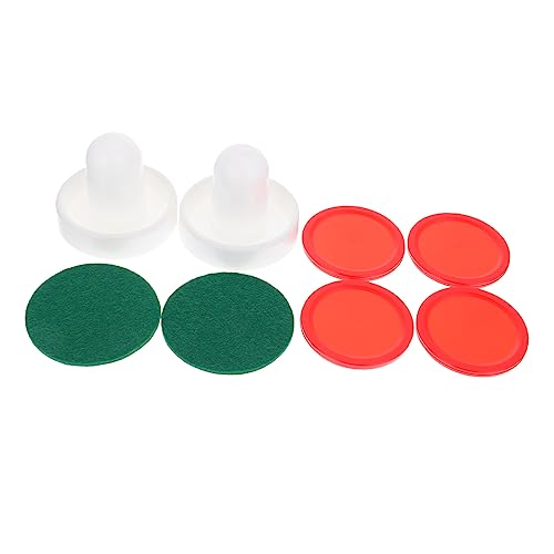 BCOATH 2 Set Air Hockey Pucks Replacement for Mini Table Hockey Machine Accessories Plastic Hockey Paddle Pushers Family Fun Toy