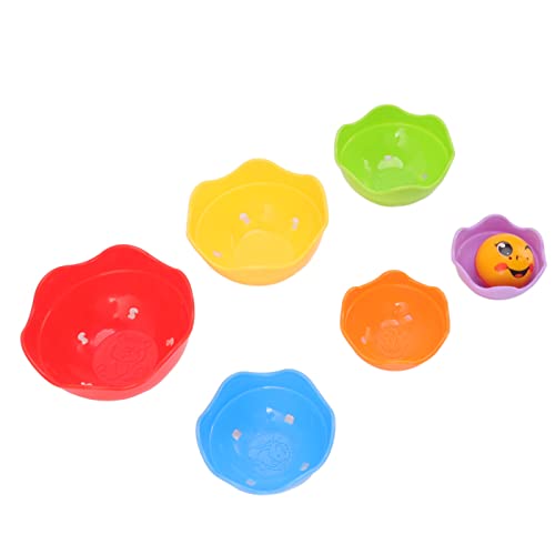 Tazze Impilabili per Bambini Giocattolo Impilabile per Bagnetto Leggero Interattivo Educativo Precoce per Ragazze e Ragazzi