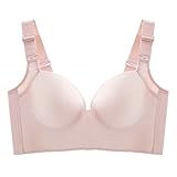 ALDOLA BH große brüste starker Halt Rosa Damen ohne bügel Push Up große größen büstenhebe Damen T Shirt BHS Atmungsaktiver und Leichter(Größe:90F