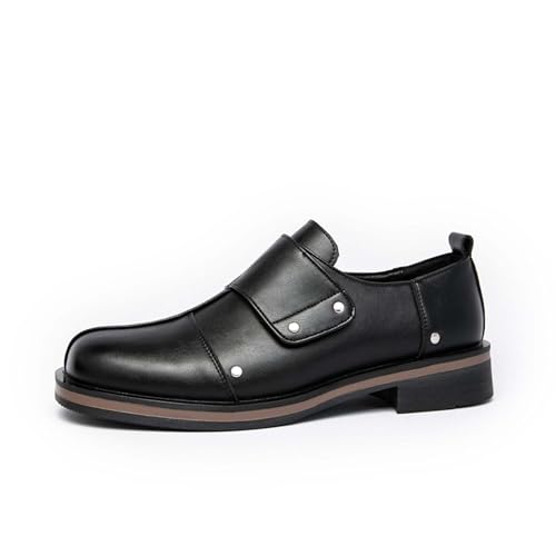 Men's Thick Bottom Loafers Fashion Leather Heightened Business Office Casual Shoes Non Slip Platform Wedding Party Uniform Derby Shoes2