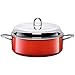 Price comparison product image Silit Stew Pot Ø 28 cm Approx. 6L Passion Energy Red Hollow Handles Pouring Rim Made in Germany Glass Lid Silargan® Functional Ceramic Suitable for Induction Hobs Dishwasher-Safe