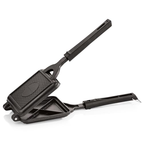Essential Plus Sandwich Toaster, Non-Stick, PFOA Free, Design for Perfect Sealing, Sturdy Handles, Even Heating, Grill/Toast Sandwiches in Minutes, Cast Aluminium, Gas Stove Compatible