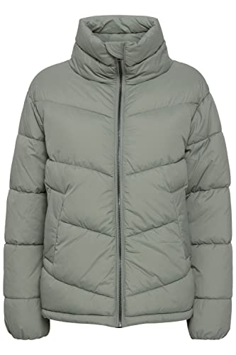 b.young BYBOMINA PUFFER Damen Steppjacke Übergangsjacke Jacke Puffer-Jacke Reißverschluss mit Kinnschutz hoher Kragen Größe:38 Farbe:Olive Night (190515)