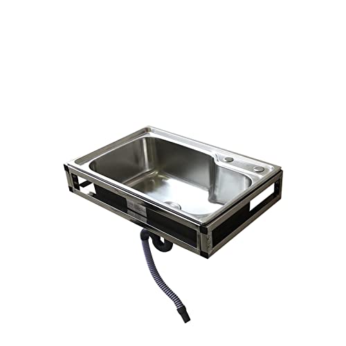 1 Compartment，Wall-Mounted Outdoor Garage Sink，Kitchen Stainless Steel Sink，Commercial Laundry Sink，Indoor Industrial Sink，Utility Washing Hand Basin (Size : 68 * 44+Thickening) #TOP26