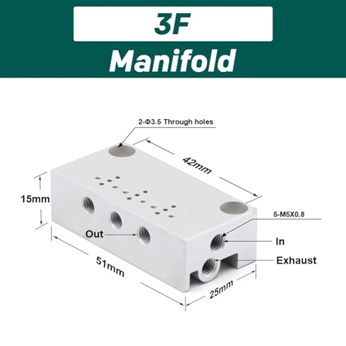 Électrovanne miniature 10mm 24v 12v pour manifold 3f