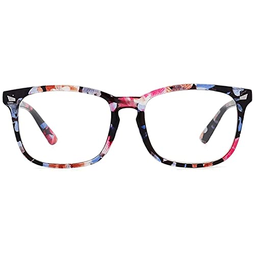 Image of Dervin Blue Light Blocking Glasses Gaming Filter Transparent Square Eyeglasses for Eye Protection Men Women, Computer /Tablet /Laptop /Mobile /TV, Anti-blue & Anti eyestrain