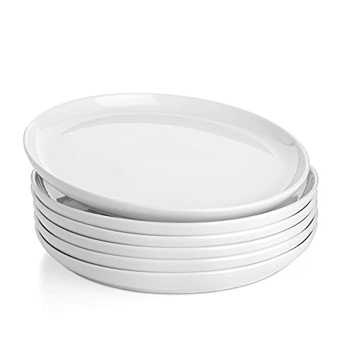 Sweese 154.001 10 Inch Round Dinner Plates 305.101 Porcelain Butter Keeper Crock, White #TOP1