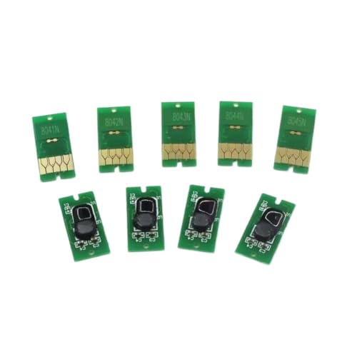 Puce cartouche encre compatible P9000 version europeenne T8049 vert 9 couleurs
