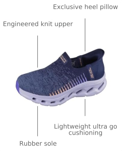 Image of Skechers Women's Go Walk Glide Step 2.0 Venus Hands Free Slip-Ins Sneaker | Hands Free Slip-ins, Glide-Step Midsole, Air-Cooled Goga Mat Insole, Ultra Go Cushioning, Vegan, Machine Washable