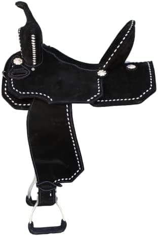 Barrel Racing Western Wooden Tree Horse Saddle Custom Cowboy Cowgirl Handmade Premium Leather Pleasure Comfort Trail Tack Equestrian Tooled Carved Saddle for Riding Size: 10-18 inch Seat, MO-35