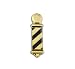 Barber Pole Lapel Pin, Gold & Black