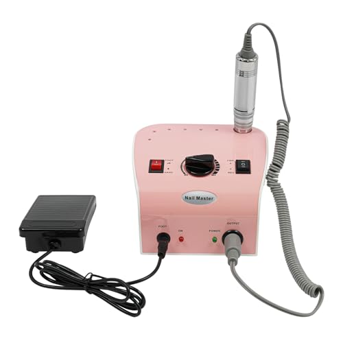 Fresa de uñas eléctrica, pulidora de uñas, 35000 rpm, 35 W, con 5 taladros, 2 modos de control, juego de fresa de uñas para salones, estudios o en casa