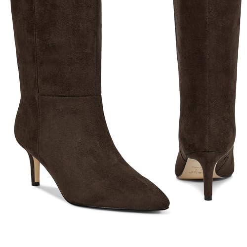 Image of wetkiss Knee High Boots - Pointed Toe & Kitten Heel & Side Full Zipper