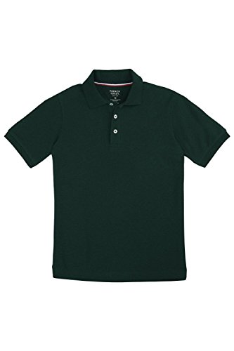 Image of French Toast Boys Short Sleeve Pique Polo Shirt (Standard & Husky), Black, 10