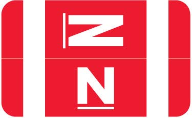 Doctor Stuff - File Folder Labels, Alphabet Letter N, Compatible with Smead Alpha-Z...