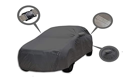 Image of Auto Hub Car Cover Compatible with Maruti Brezza (Model-2015-Till Date) with Mirror Pocket, Weather Proof, Triple Stitched, Brezza Car Cover- Grey