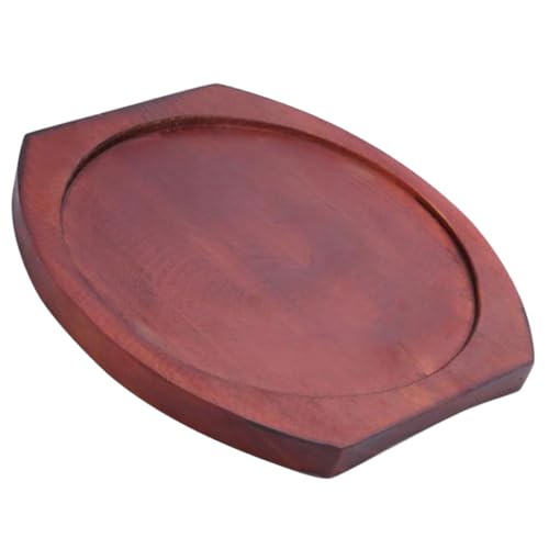 SOLUSTRE Base Redonda de Madera Gruesa 24,8 Cm, Tapete Resistente al Calor para Cazuelas y Platos Calientes, Estera Aislante Térmica para Cocina, Restaurante y Uso Doméstico