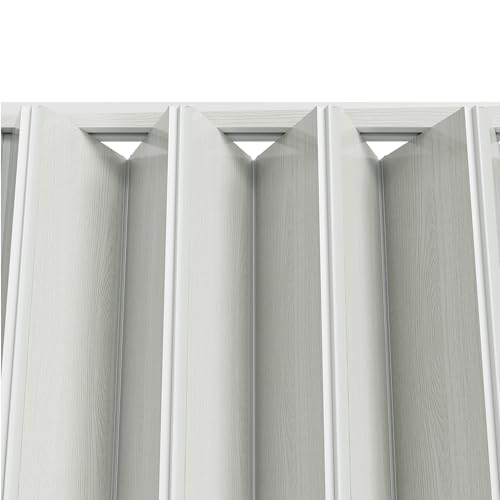 Image of SmartStandard 32 inch x 80 inch Accordion Doors Interior, Double Walled, White Ash