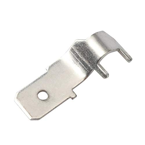 Davitu Terminals - 6.3mm circuit board insert copper tin-plated welding insert 6.3 flag insert - (Color: 100pcs)