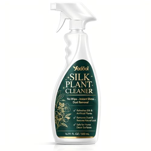 Yadool Silk Plant Cleaner Spray No Wipe - Artificial Plant & Silk Flower Cleaner Spray Dust Remover for Fake Plants No Wipe Quick Drying - 16.91oz