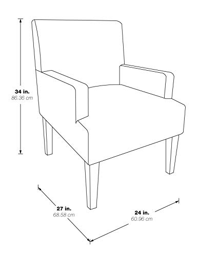 Sillón Clásico Negro Cuero Sintético miniatura 3