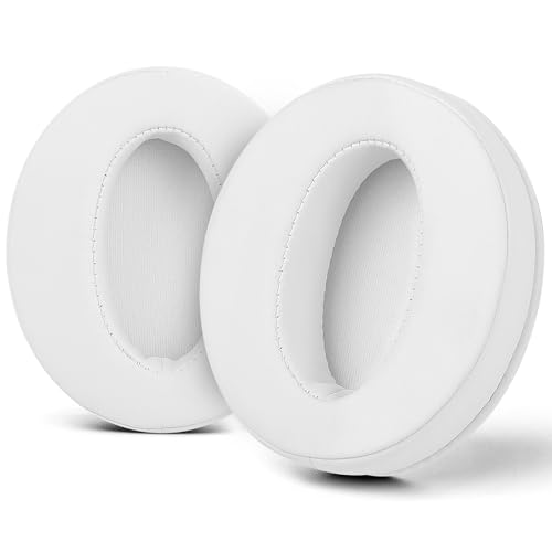 Replacement Ear Pads para Sennheiser HD 4.50BT/HD 4.50BTNC/HD 4.50SE/HD 4.40BT/HD 4.30G/HD4.20S/HD 458BT/HD 450BT/HD 400S/HD 350BT/HD300, cojines para oídos con cuero proteico suave, blanco miniatura 1