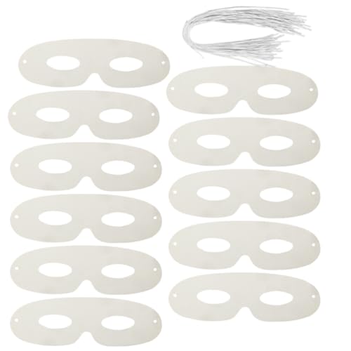 Toyvian Masques de Carnaval Blancs Papier, Lot de 40 Masques à Peindre Papier Mâché Vénitien Vierge Décorer Kit Loisirs Créatifs Enfants Adultes pour...