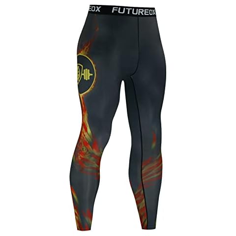 Mururo Mens Elasticity Quick Dry Perspiration Sports Running Trousers Casual Slim Fit Elastic Waist Printed Jogger Pants Compression Base Layer Training Leggings Gray Cover