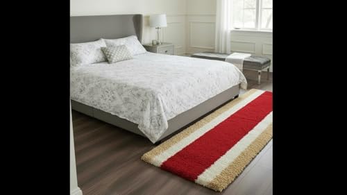 Image of Fluffy Silky Micro Fiber Polyster Carpet /Runner for Bedroom, Study Room, Playing Room, Guest Room ETC. 1.5x4 Feet, (P-4)