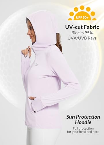 Image of baleaf Women's Sun Protection Jacket Hoodie Clothing Lightweight Long Sleeve Sun Cover Up Shirt